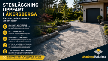 stenläggning uppfart Åkersberga – marksten och plattsättning för villa